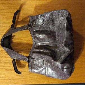 Womens Emilie m. purse large purple tote handbags. 1 strap has some peeling